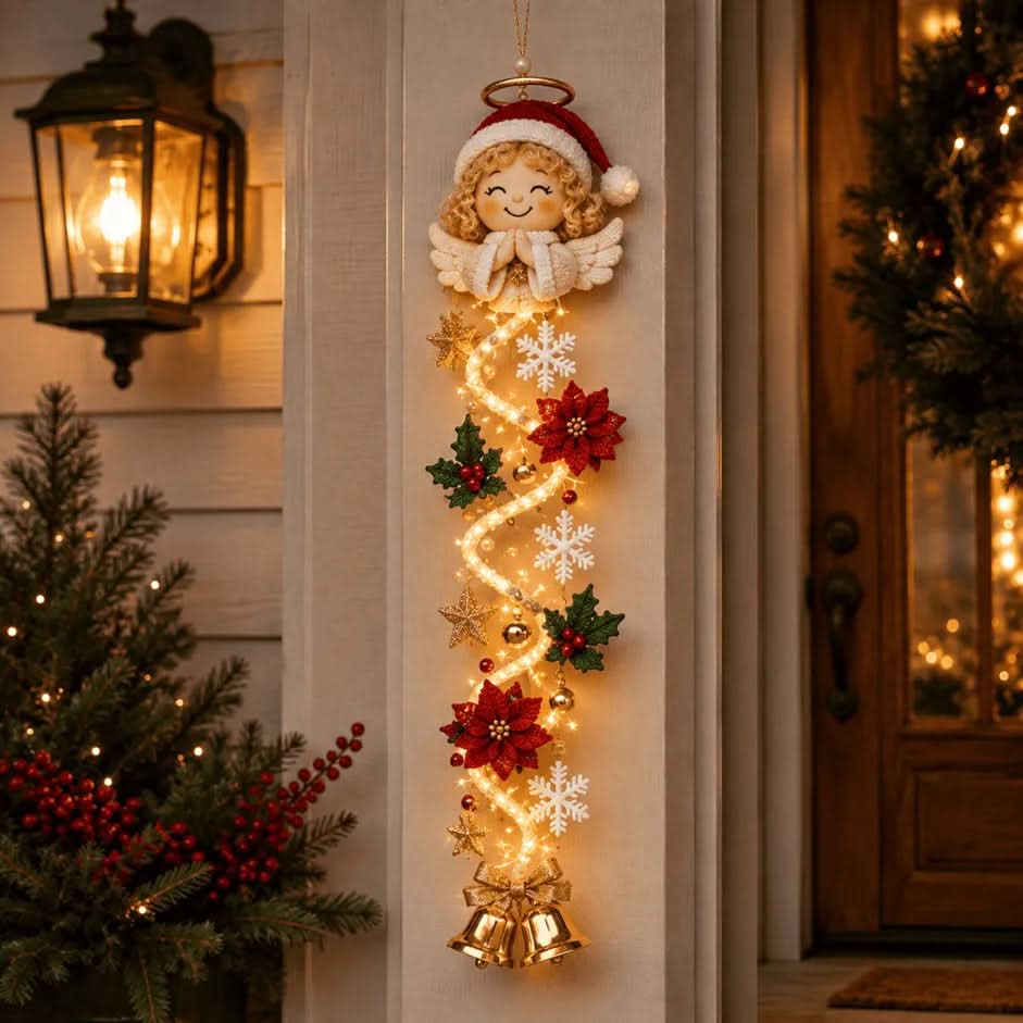Christmas Door Decoration Warm Spiral Lighting 47.2-Inch