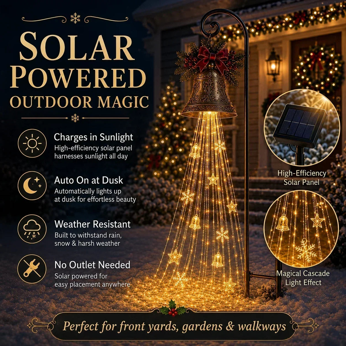Christmas Garden Light Stake Animated Flowing LED Outdoor
