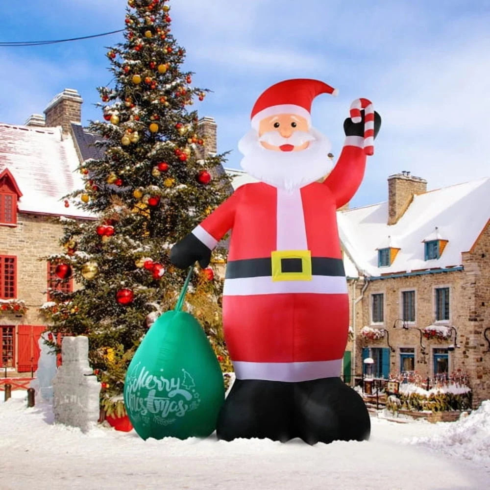 Christmas Inflatable Santa 14 Ft Tall Built-In LED Lights