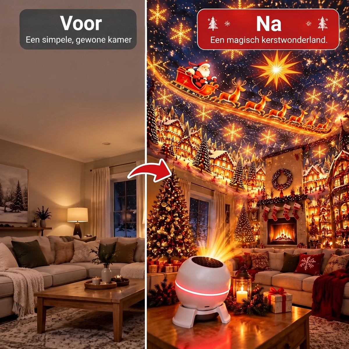 Christmas Light Projector Animated Patterns USB Powered Indoor Use