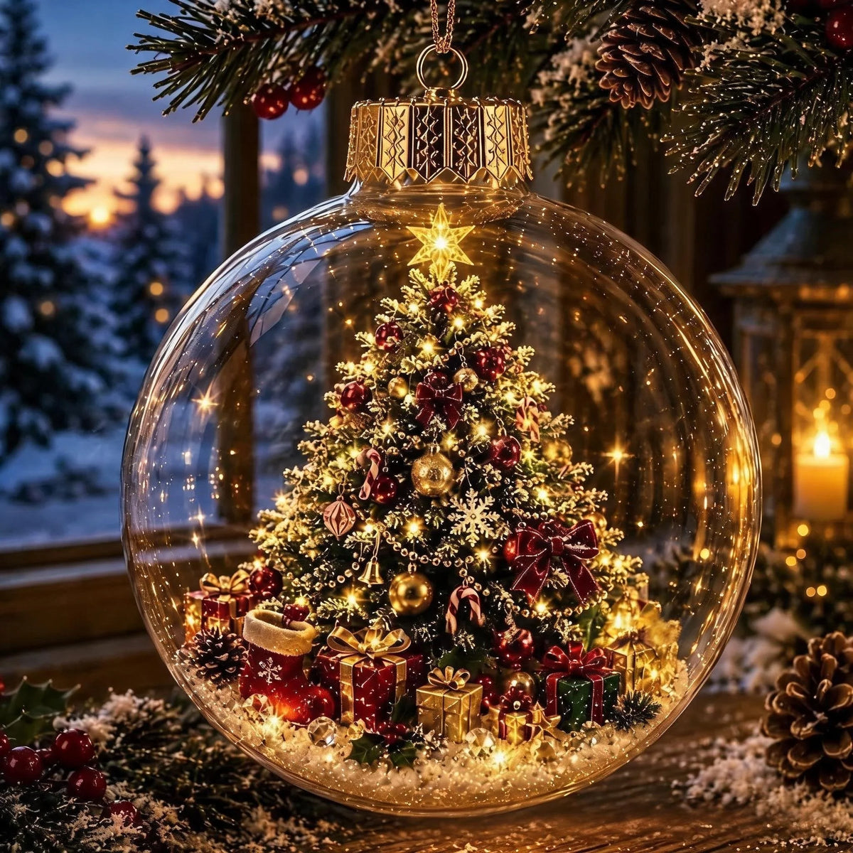 Christmas Ornament Multicolour 3.15-Inch Hanging or Tabletop Display