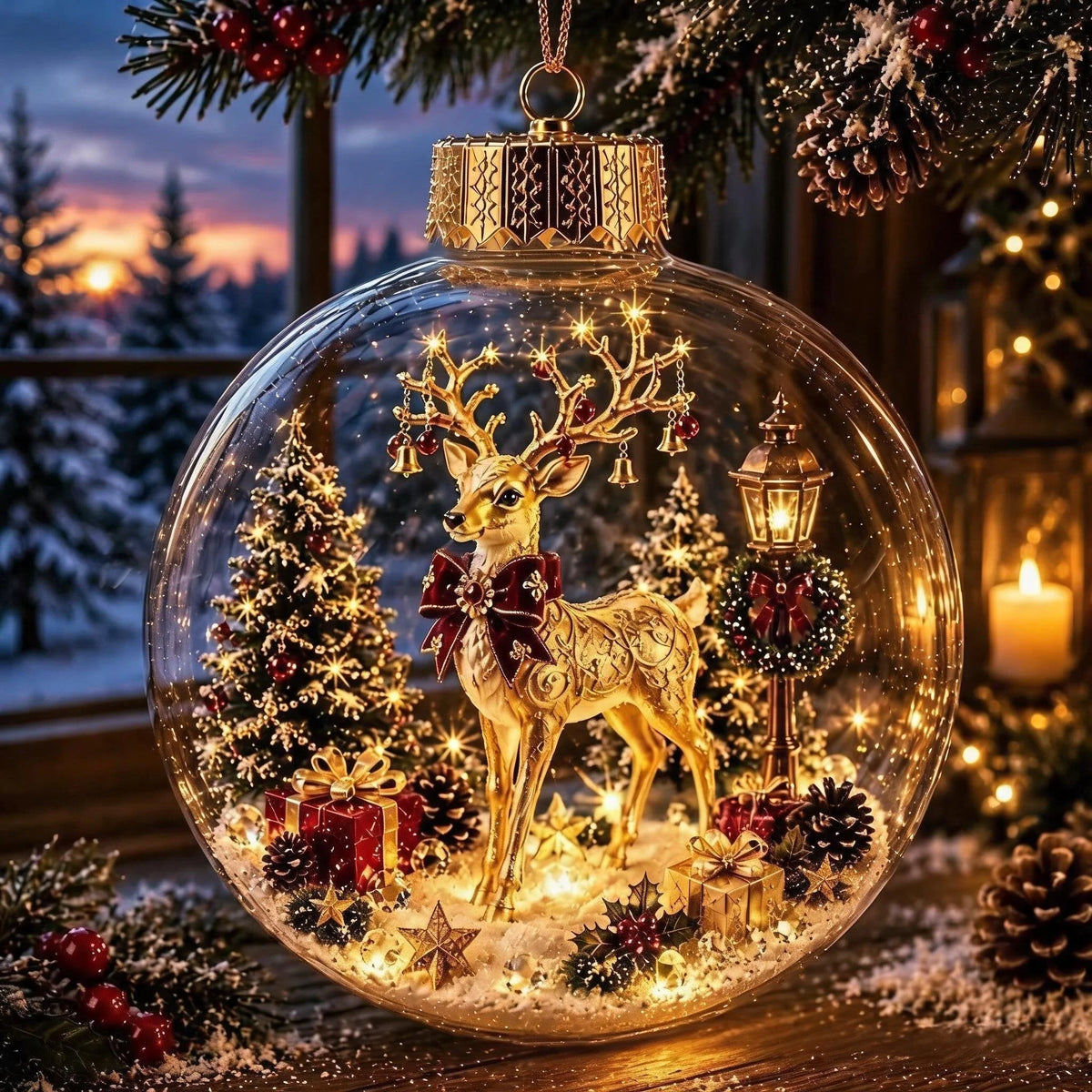 Christmas Ornament Multicolour 3.15-Inch Hanging or Tabletop Display