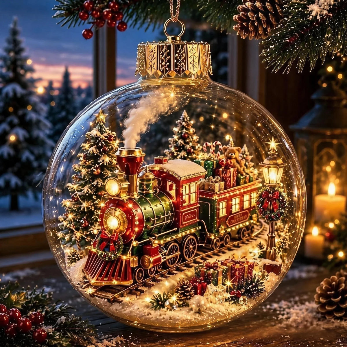Christmas Ornament Multicolour 3.15-Inch Hanging or Tabletop Display