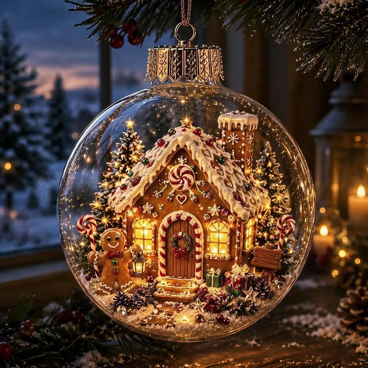 Christmas Ornament Multicolour 3.15-Inch Hanging or Tabletop Display