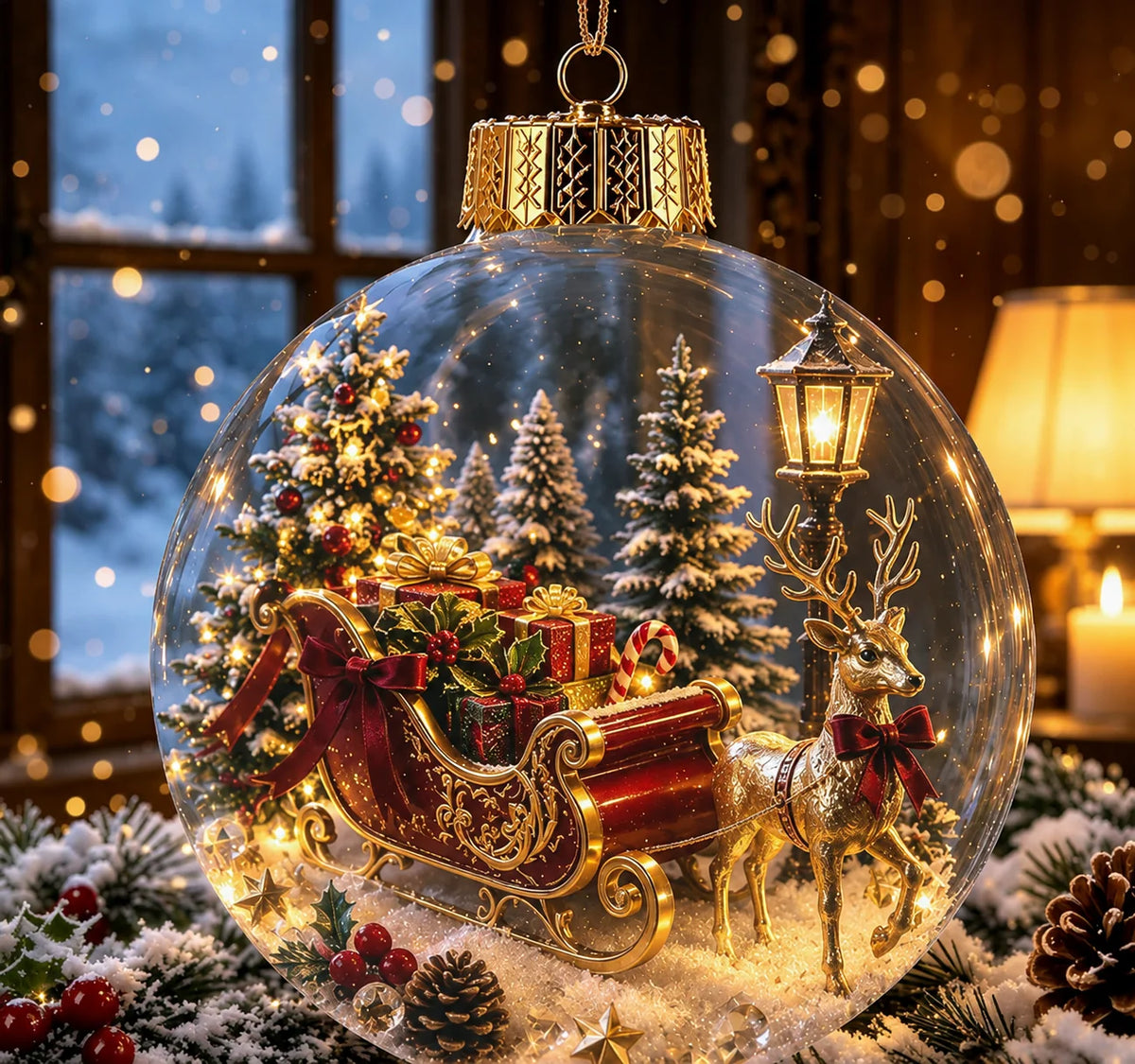 Christmas Ornament Multicolour 3.15-Inch Hanging or Tabletop Display