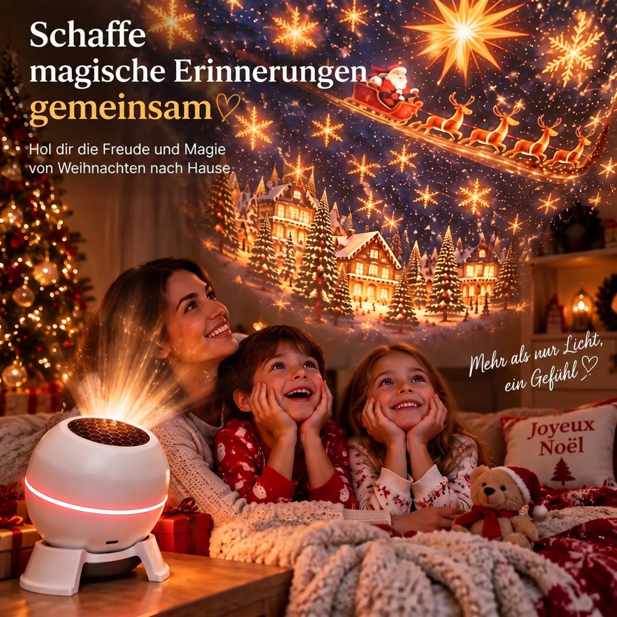 Christmas Projector Animated Holiday Patterns USB Powered