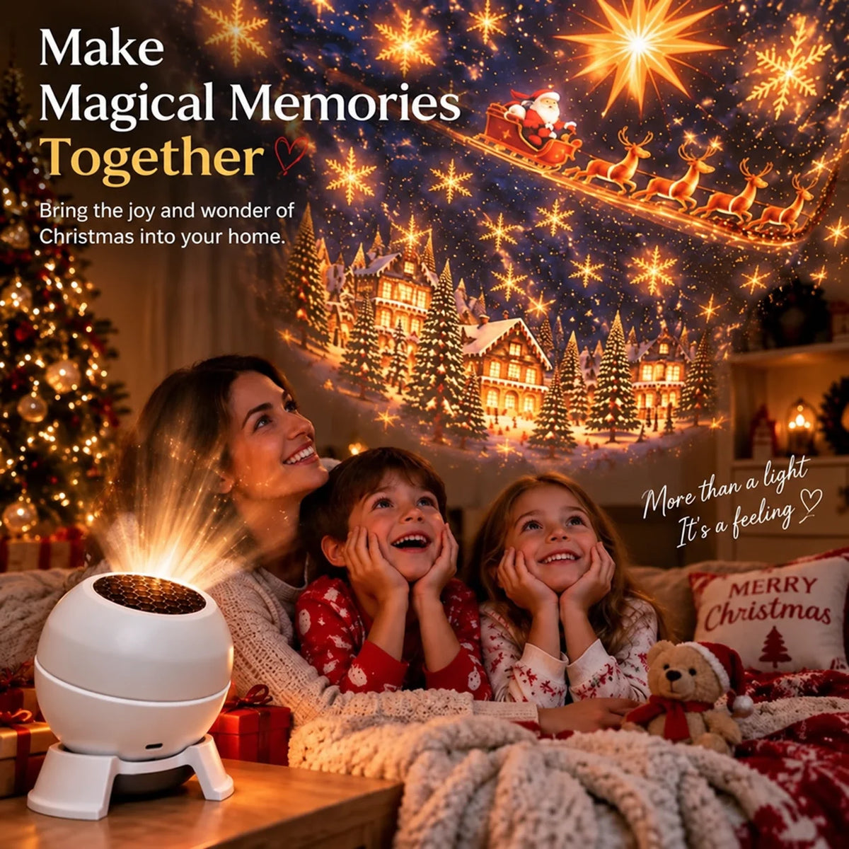 Christmas Projector Light Compact USB-Powered