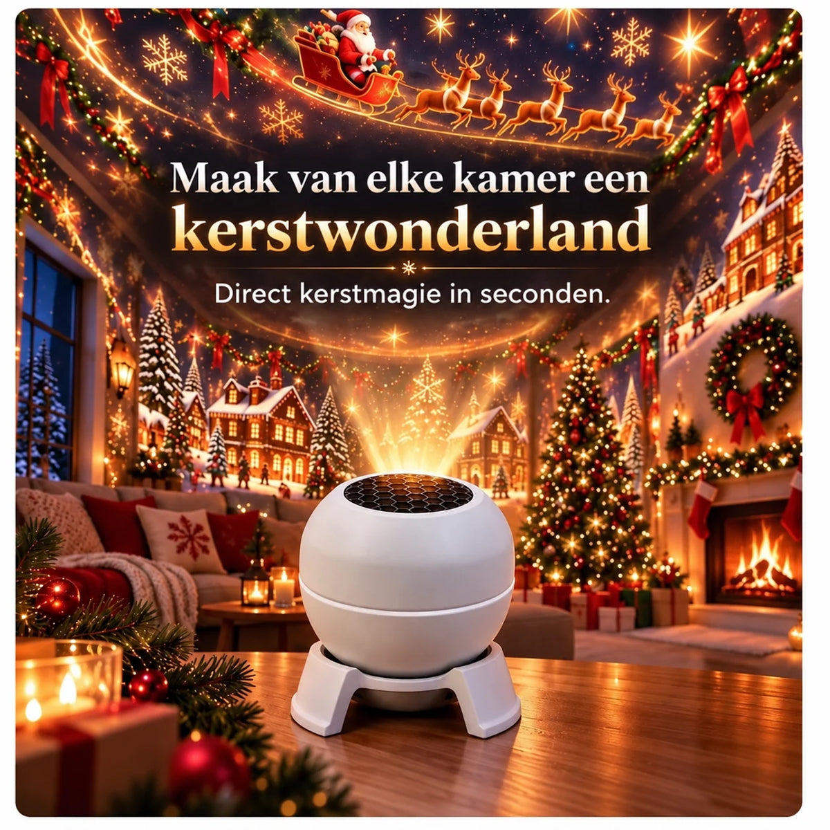 Christmas Projector Light USB-Powered Compact