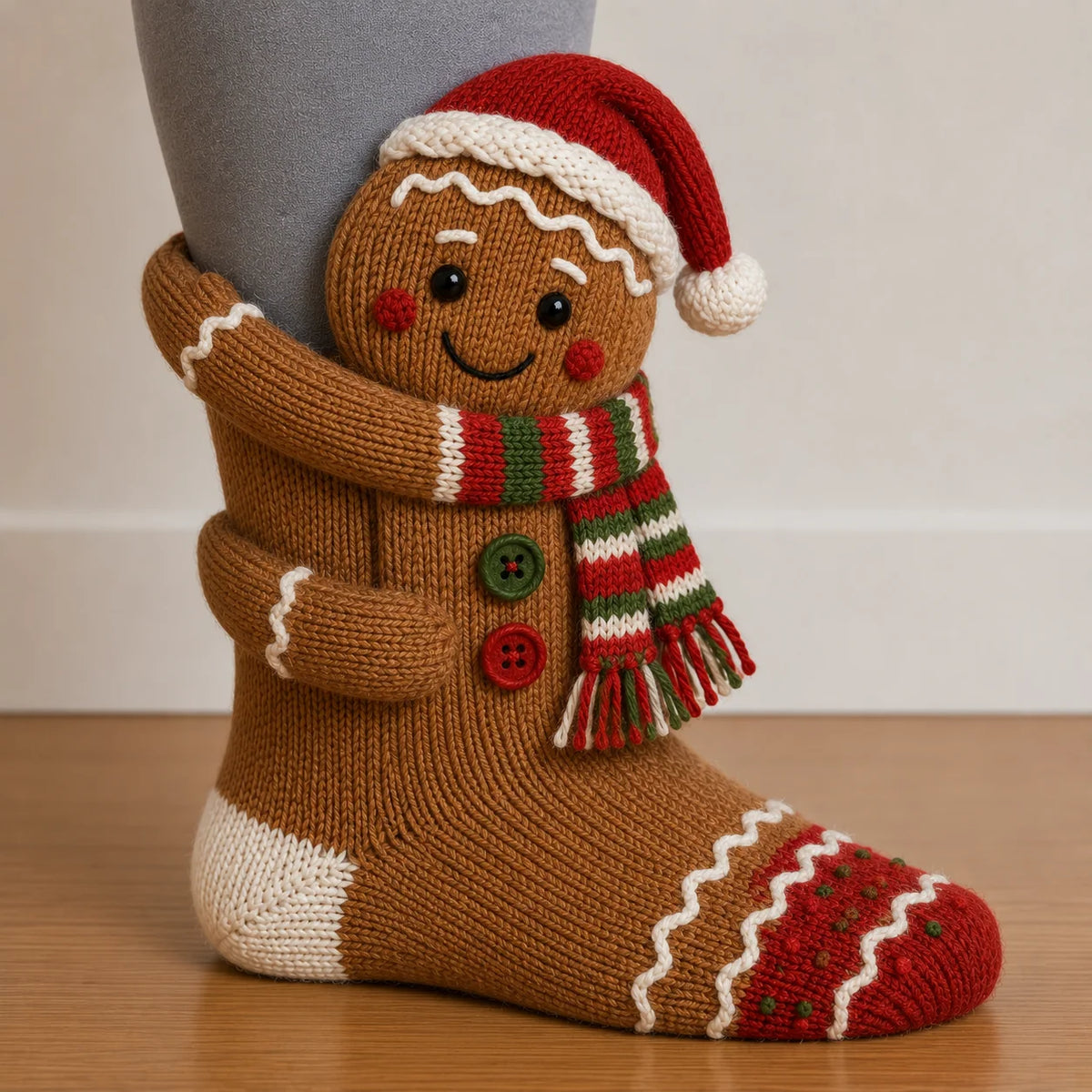 Christmas Socks Knitted 3D Ankle-Hugging Design