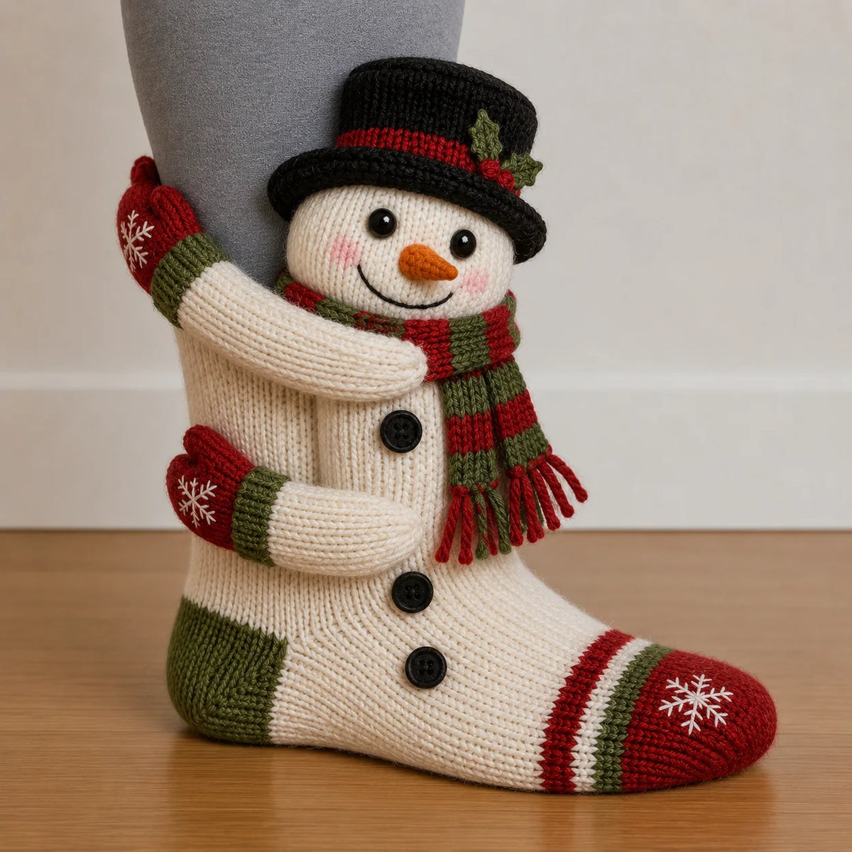 Christmas Socks Knitted 3D Ankle-Hugging Design