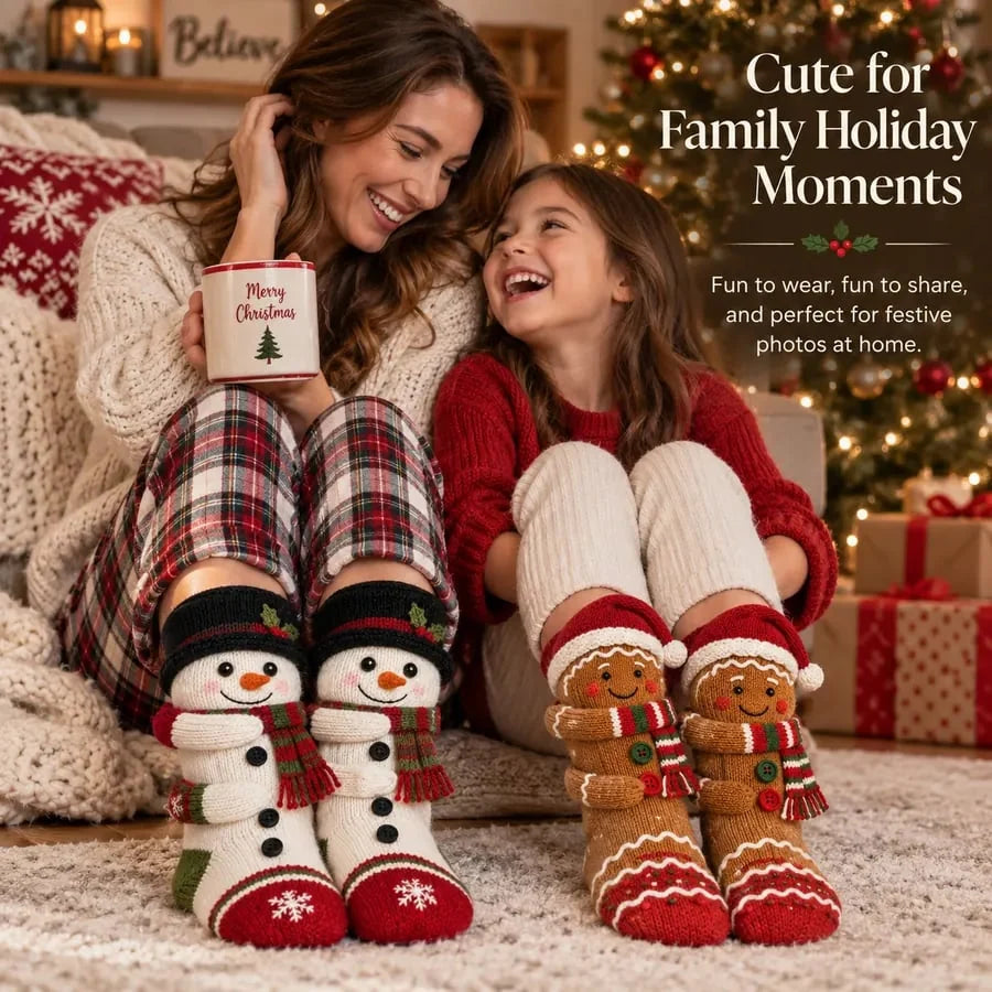 Christmas Socks Knitted 3D Ankle-Hugging Design