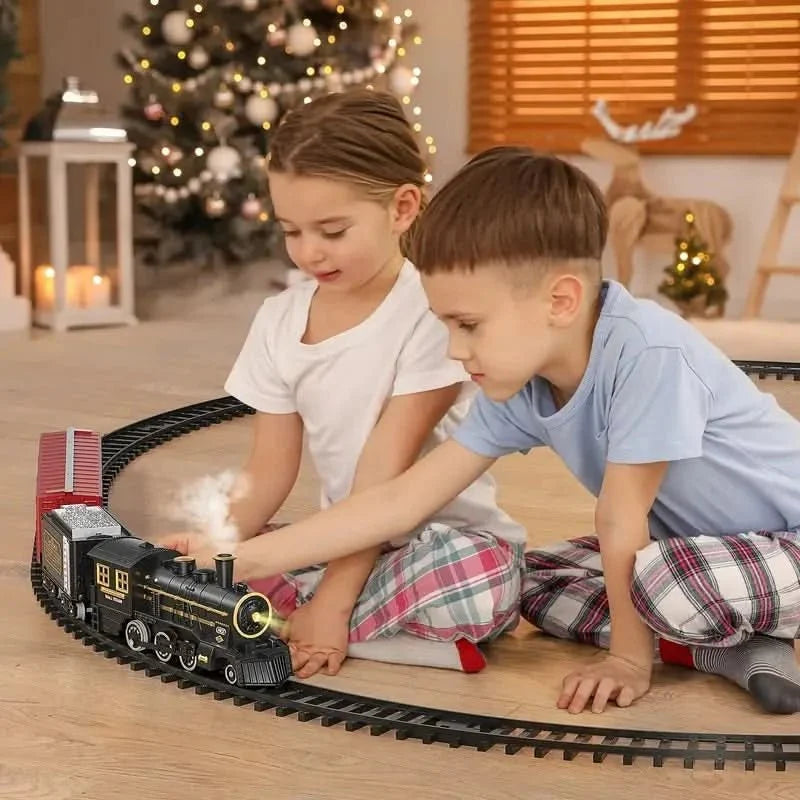 Christmas Train Set Electric Flexible Tracks