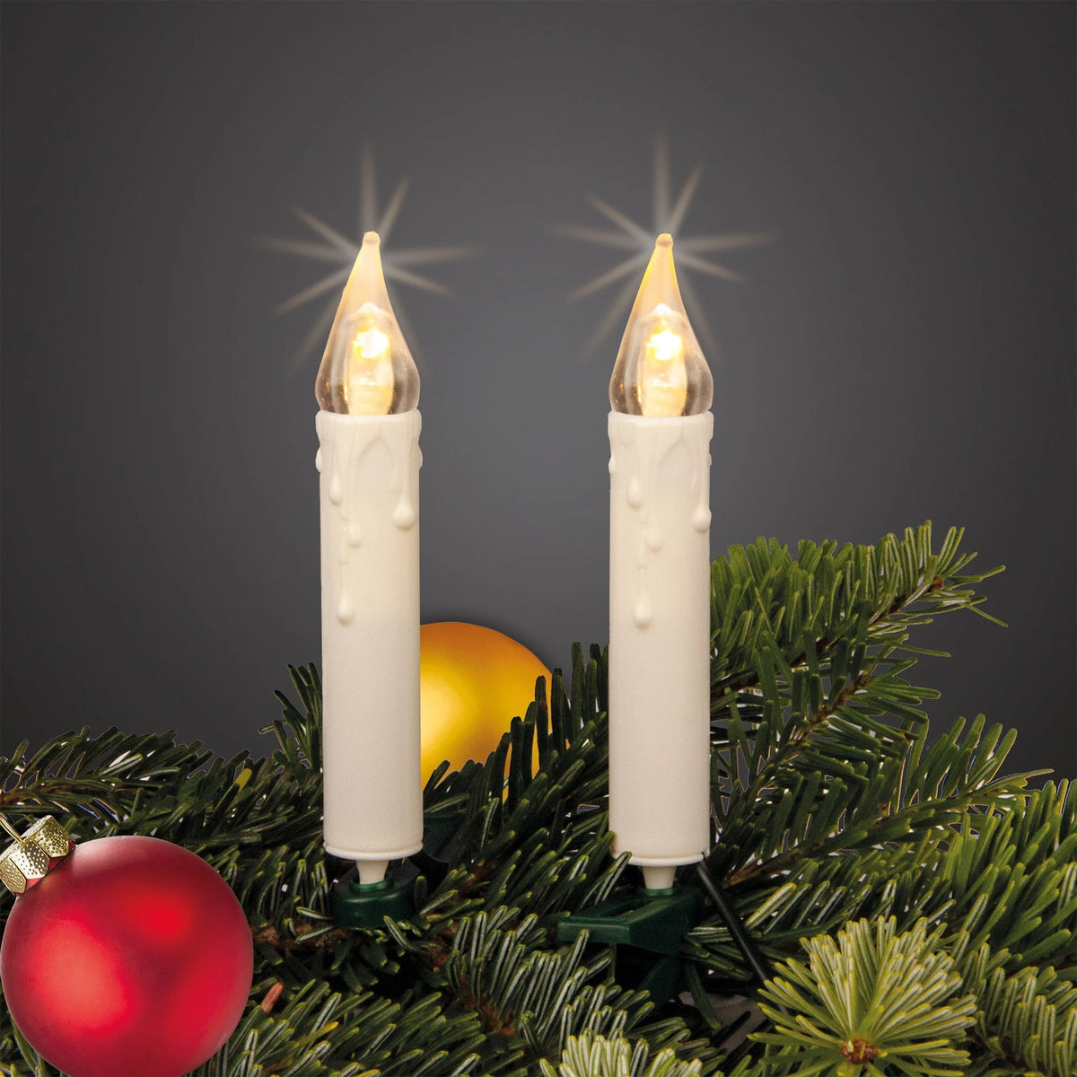 Christmas Tree Candle String Lights 20 LED Warm White