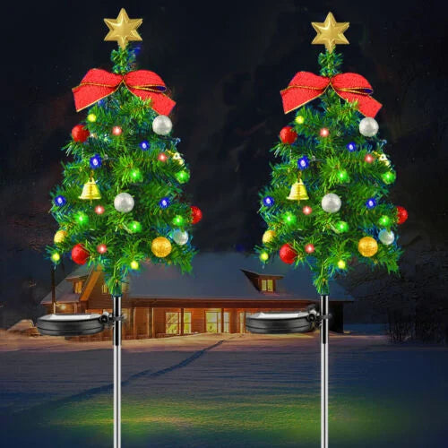 Christmas Tree Light Solar Powered Waterproof Two Modes