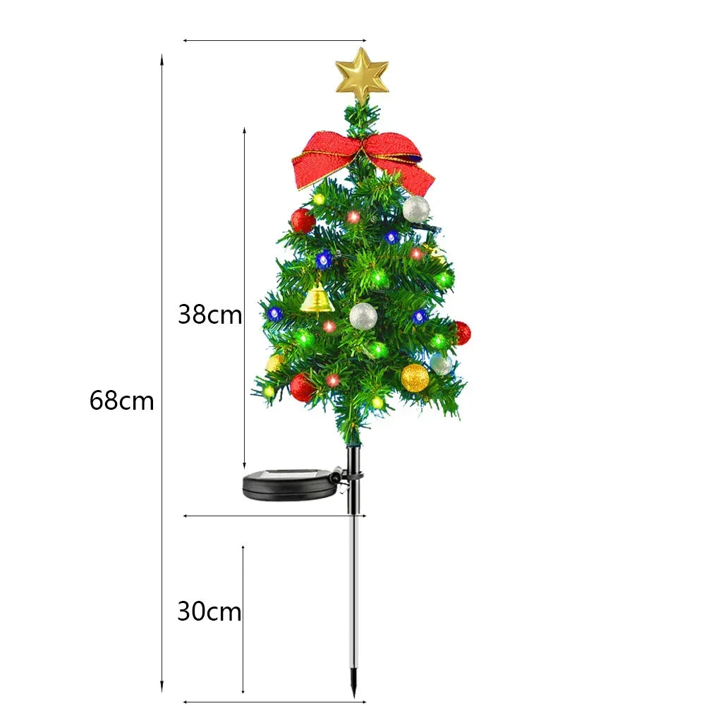 Christmas Tree Light Solar Powered Waterproof Two Modes
