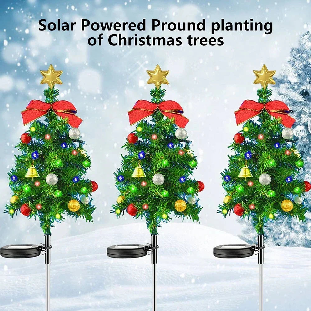 Christmas Tree Light Solar Powered Waterproof Two Modes