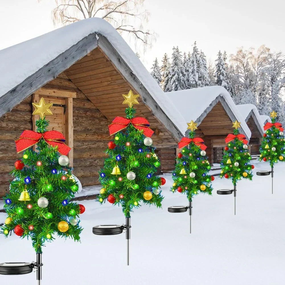 Christmas Tree Light Solar Powered Waterproof Two Modes