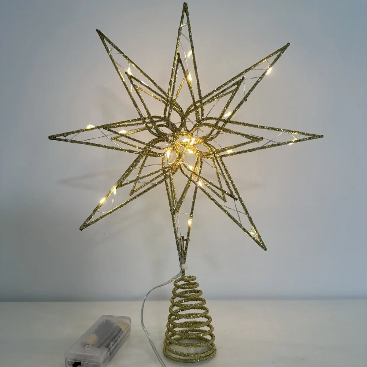 Christmas Tree Topper Iron 20 LED Lights