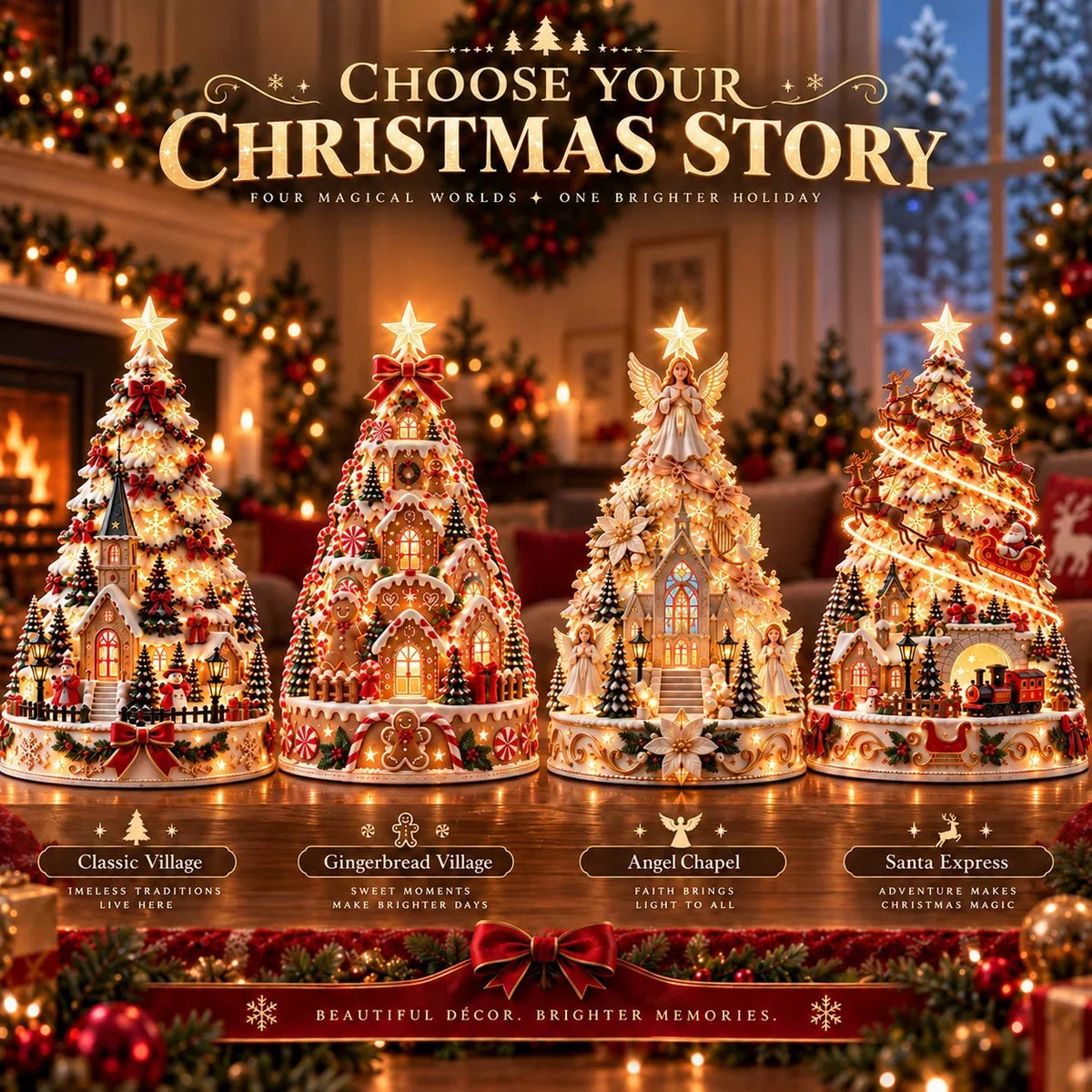 Christmas Village Decoration Illuminated Wall & Ceiling Projection