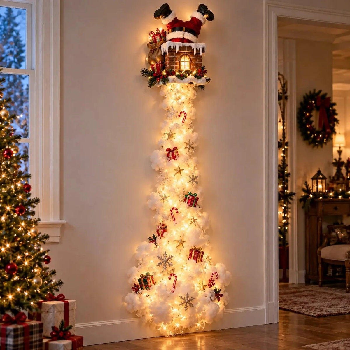 Christmas Wall Decor Illuminated Light Trail Five Designs