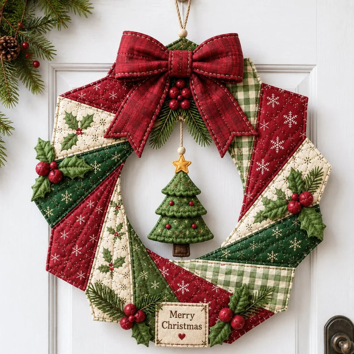 Christmas Wreath DIY Fabric Craft Kit 9 Designs