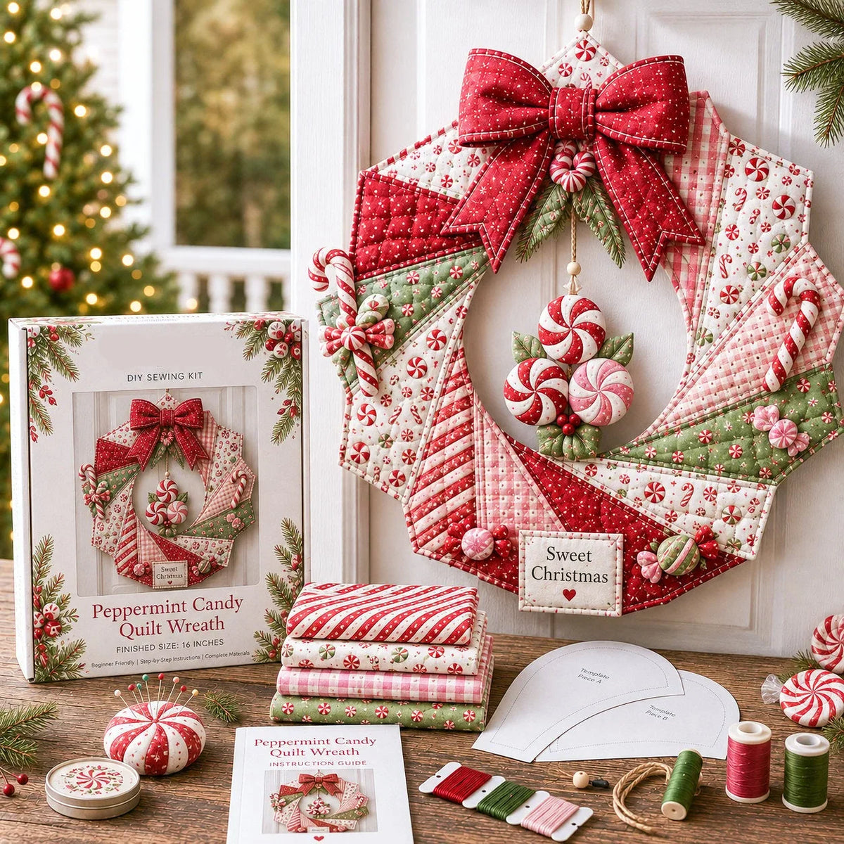 Christmas Wreath DIY Fabric Craft Kit 9 Designs