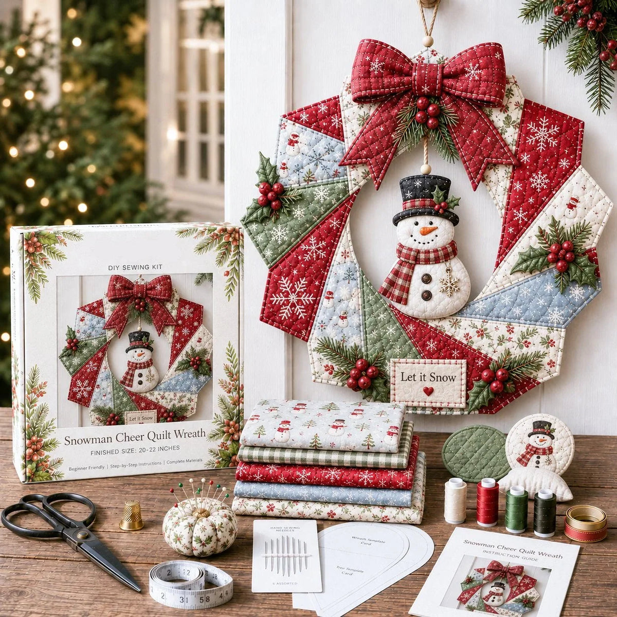 Christmas Wreath DIY Fabric Craft Kit 9 Designs