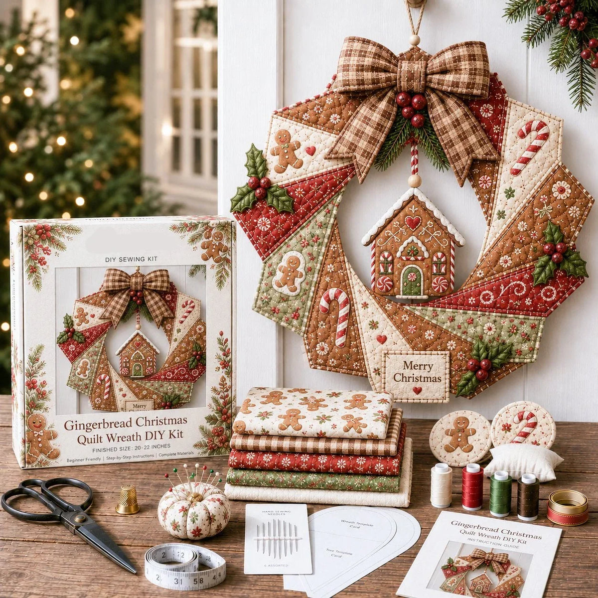 Christmas Wreath DIY Fabric Craft Kit 9 Designs