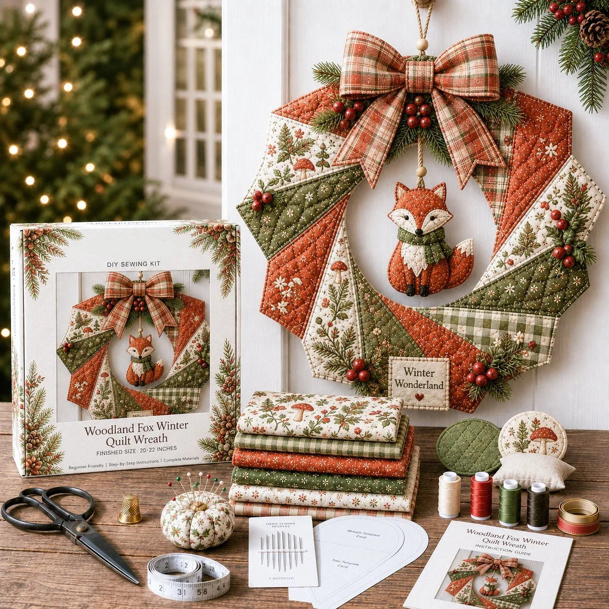 Christmas Wreath DIY Fabric Craft Kit 9 Designs