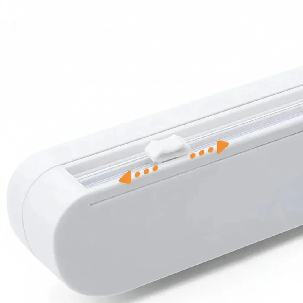 Cling Film Dispenser Integrated Cutter Reusable Compact Design