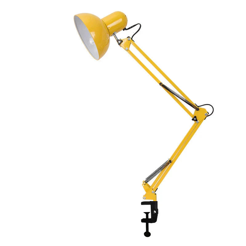 Clip-On Desk Lamp Adjustable Pivoting Arm E26 Bulb Base