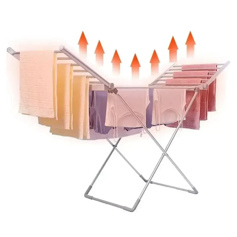 Clothes Drying Rack Heated Aluminum Foldable