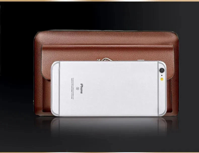 Clutch Wallet PU Leather 14 Card Slots Dual Zippers
