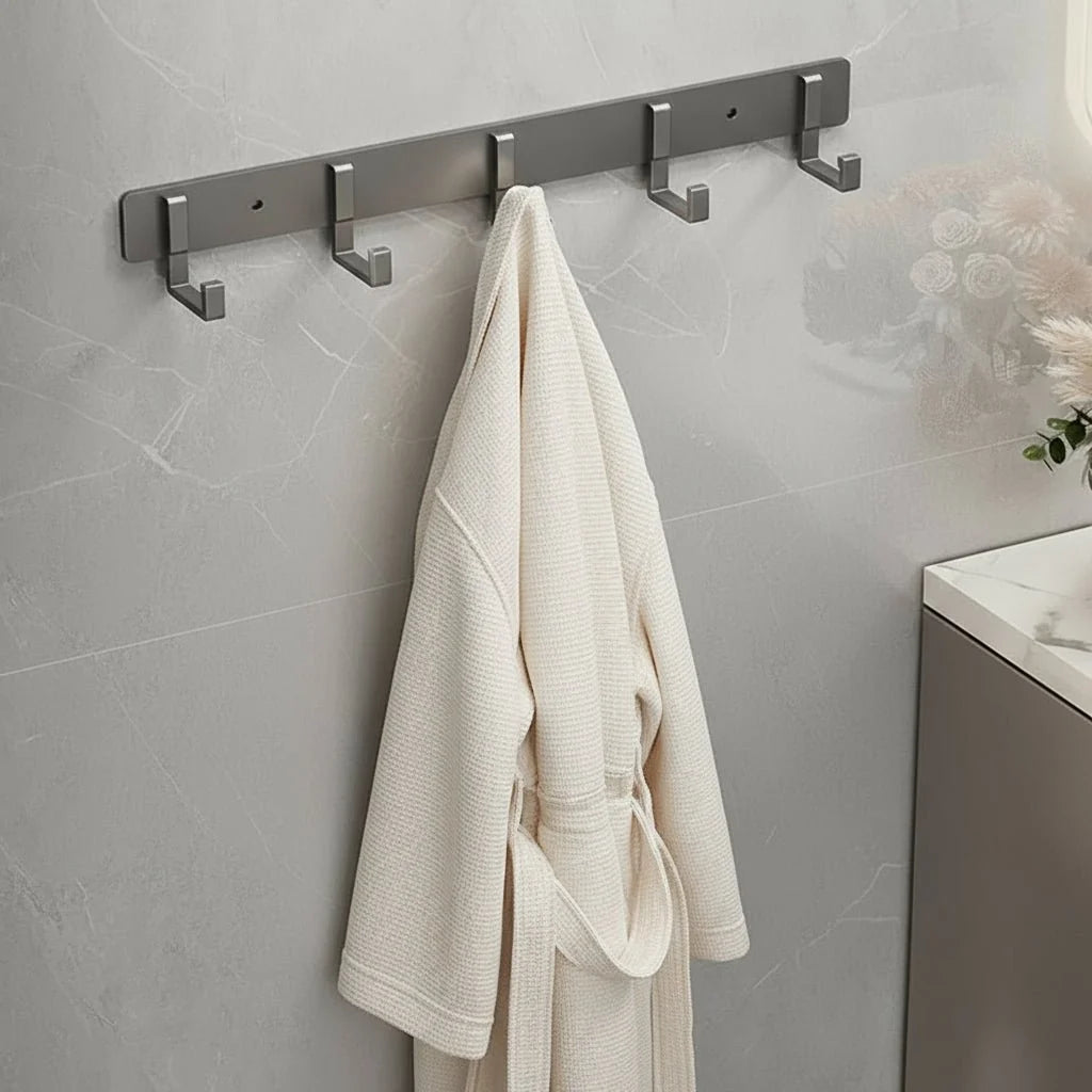 Coat Rack Metal Wall-Mounted Space-Saving