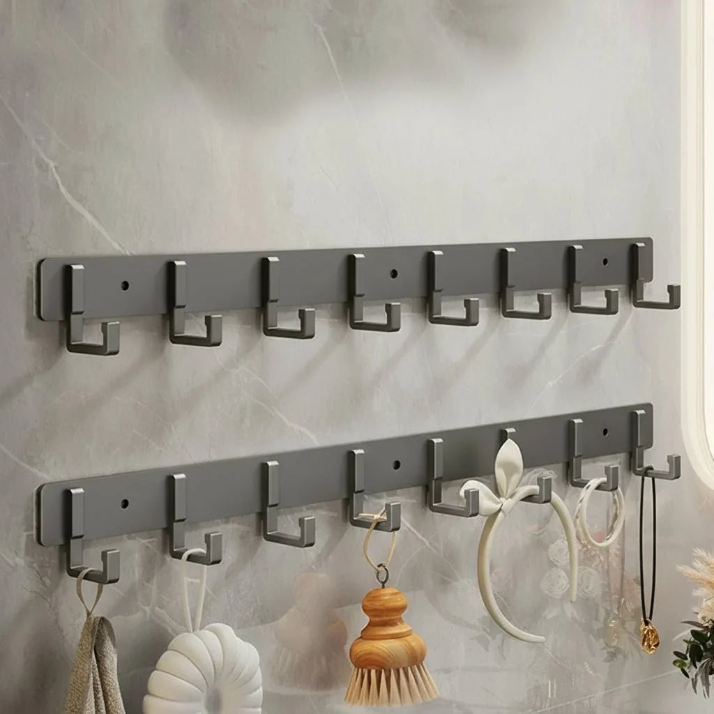 Coat Rack Metal Wall-Mounted Space-Saving