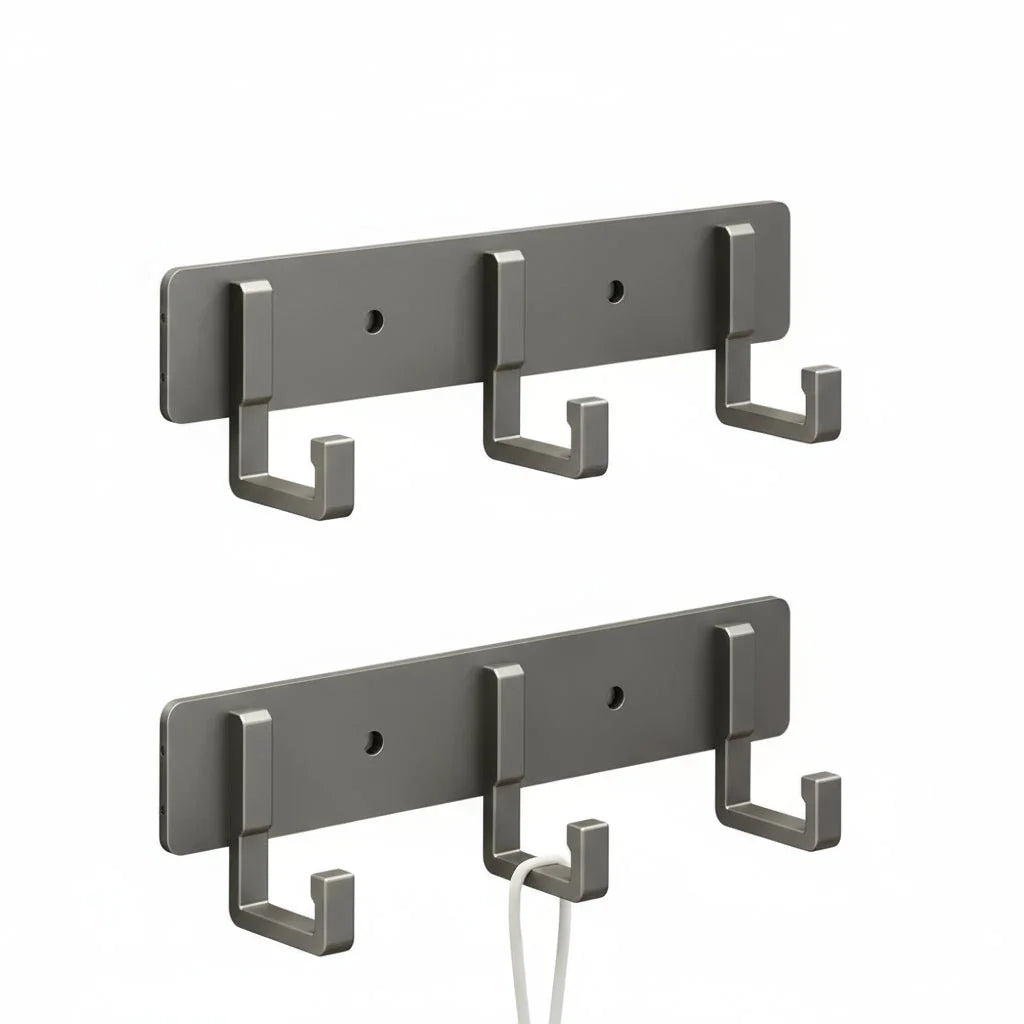 Coat Rack Metal Wall-Mounted Space-Saving