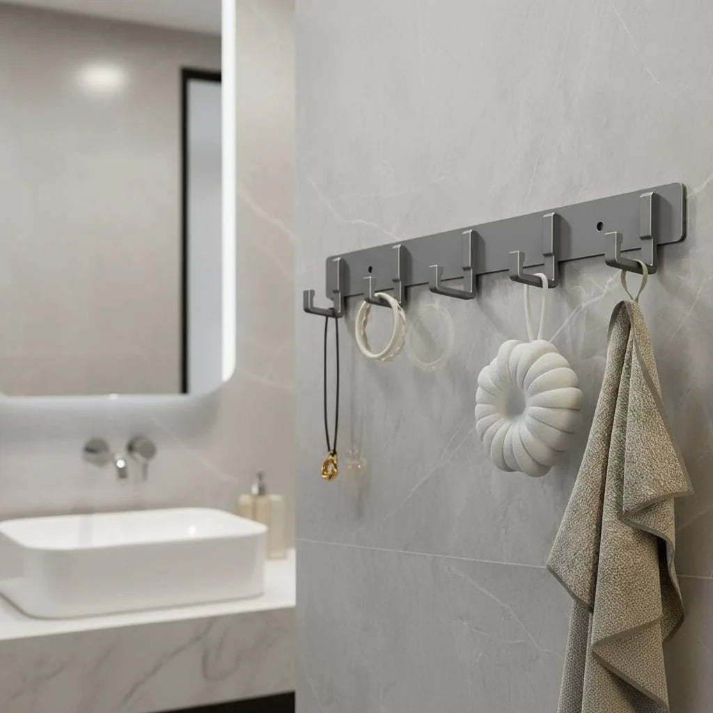 Coat Rack Metal Wall-Mounted Space-Saving