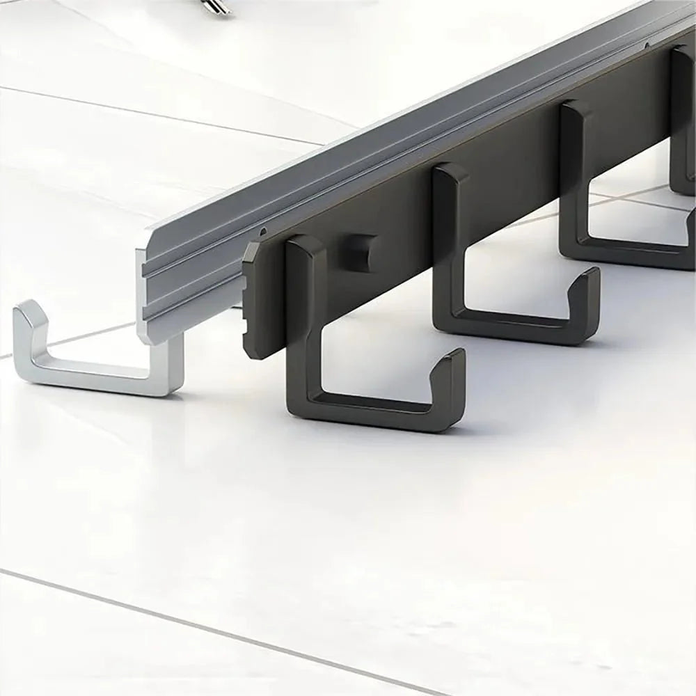 Coat Rack Metal Wall-Mounted Space-Saving