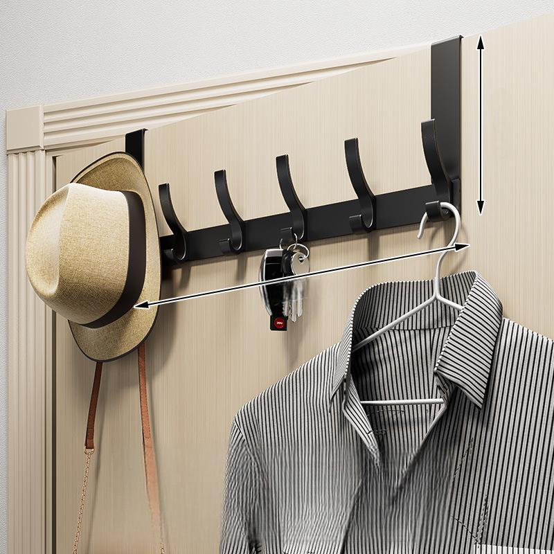 Coat Rack Over-the-Door No-Drill 5–7 Hooks