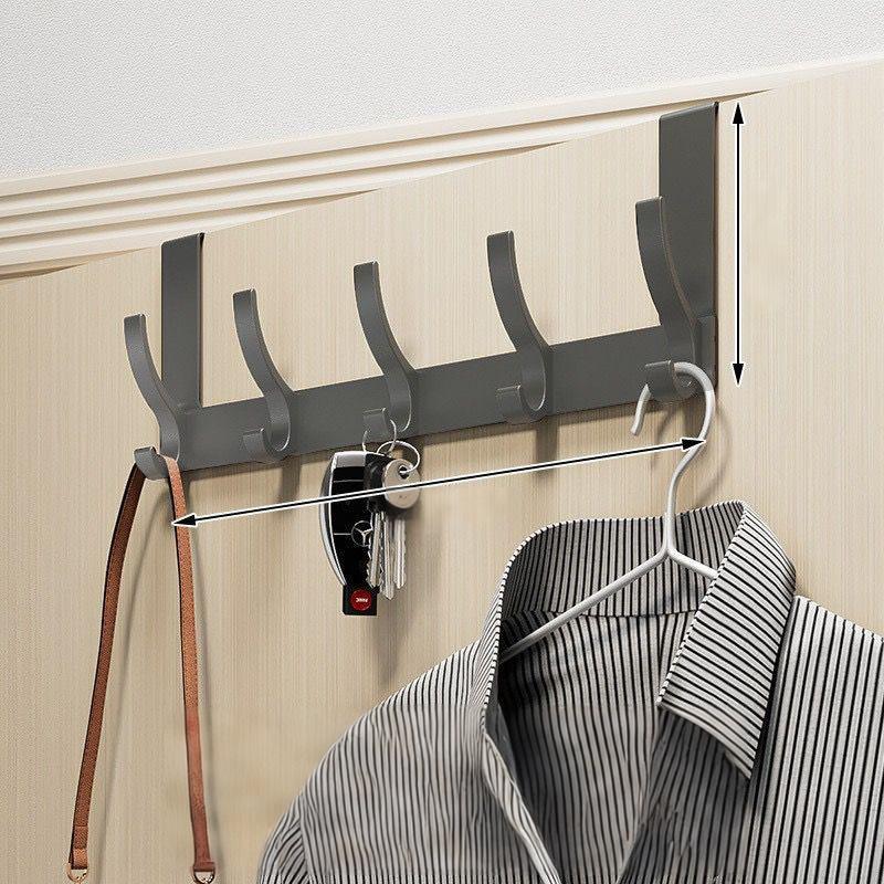 Coat Rack Over-the-Door No-Drill 5–7 Hooks