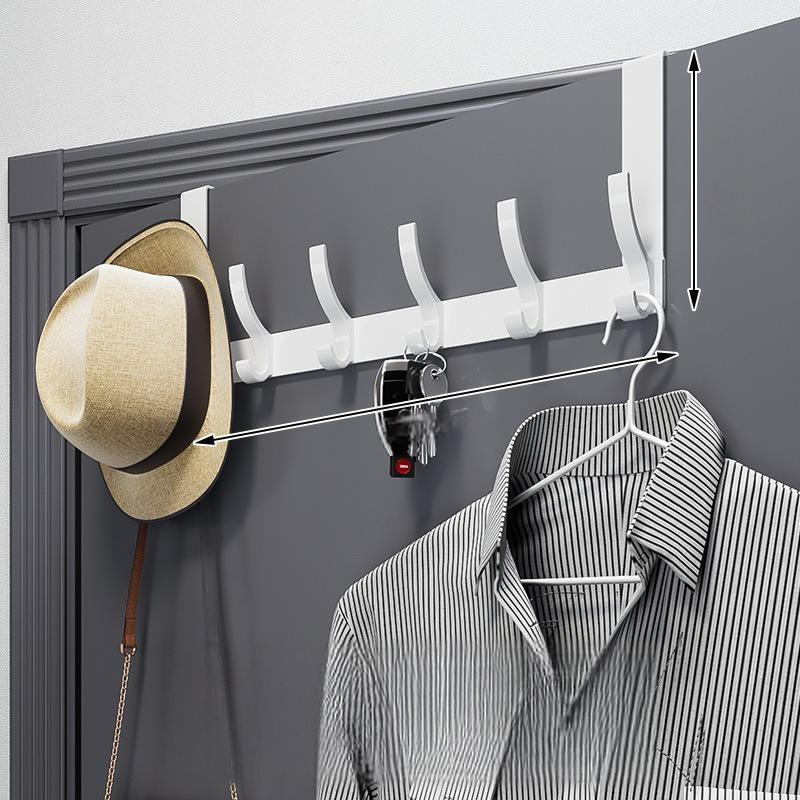 Coat Rack Over-the-Door No-Drill 5–7 Hooks