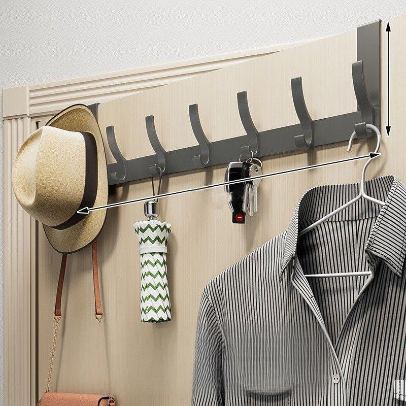 Coat Rack Over-the-Door No-Drill 5–7 Hooks