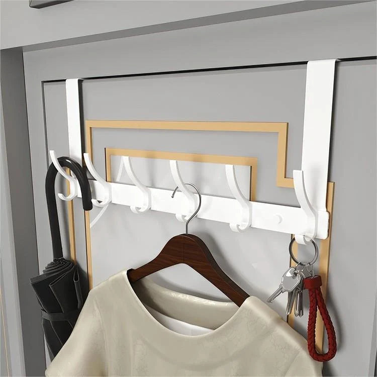 Coat Rack Over-the-Door No-Drill 5–7 Hooks