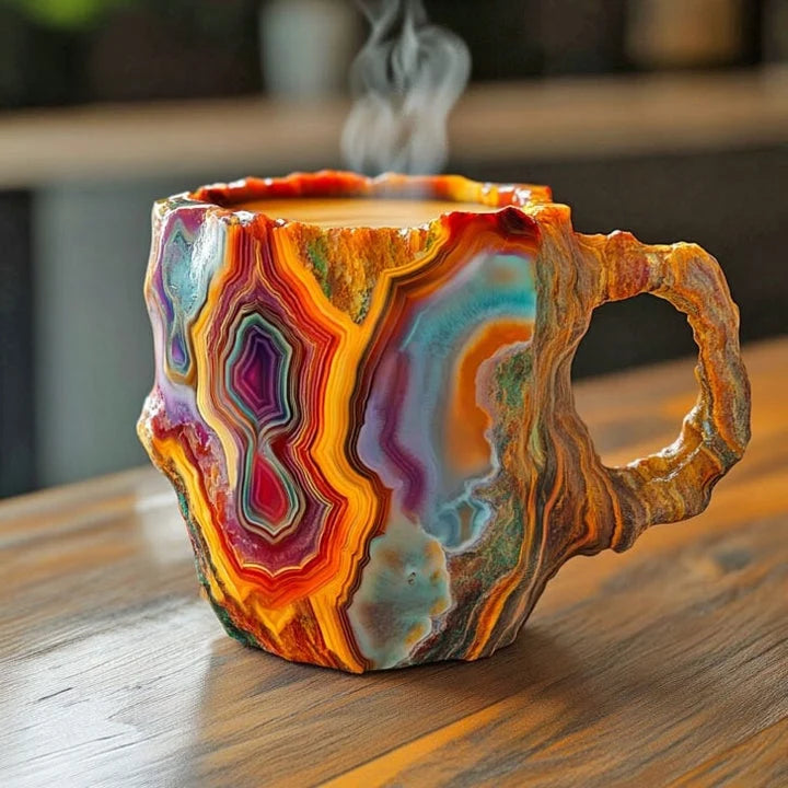 Coffee Mug Mineral Crystal Insulating Microwave & Dishwasher Safe