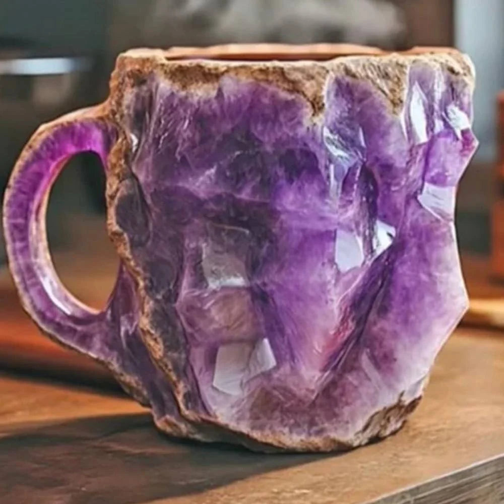 Coffee Mug Mineral Glass Crystal Clarity Comfortable Handle