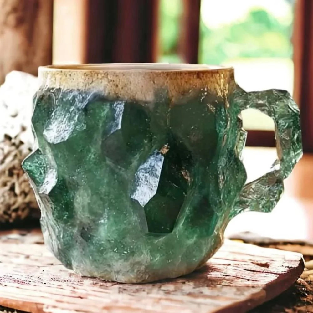 Coffee Mug Mineral Glass Crystal Clarity Comfortable Handle