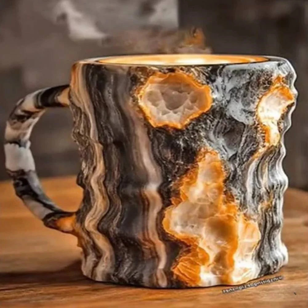 Coffee Mug Mineral Glass Crystal Clarity Comfortable Handle