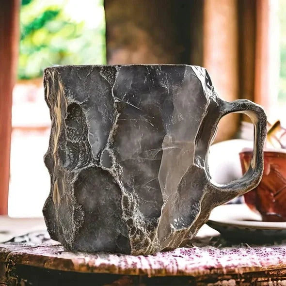 Coffee Mug Textured Transparent 10.14 Oz Capacity