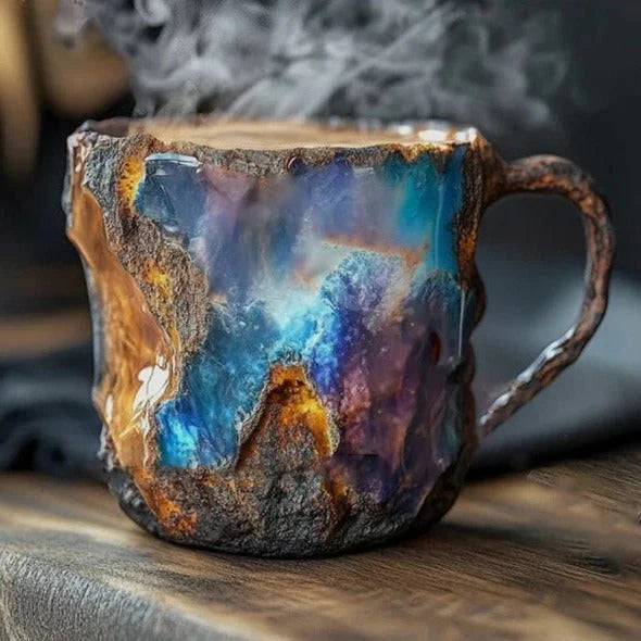 Coffee Mug Textured Transparent 10.14 Oz Capacity