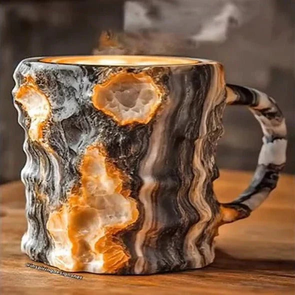 Coffee Mug Transparent Raised Texture 10.14 Oz